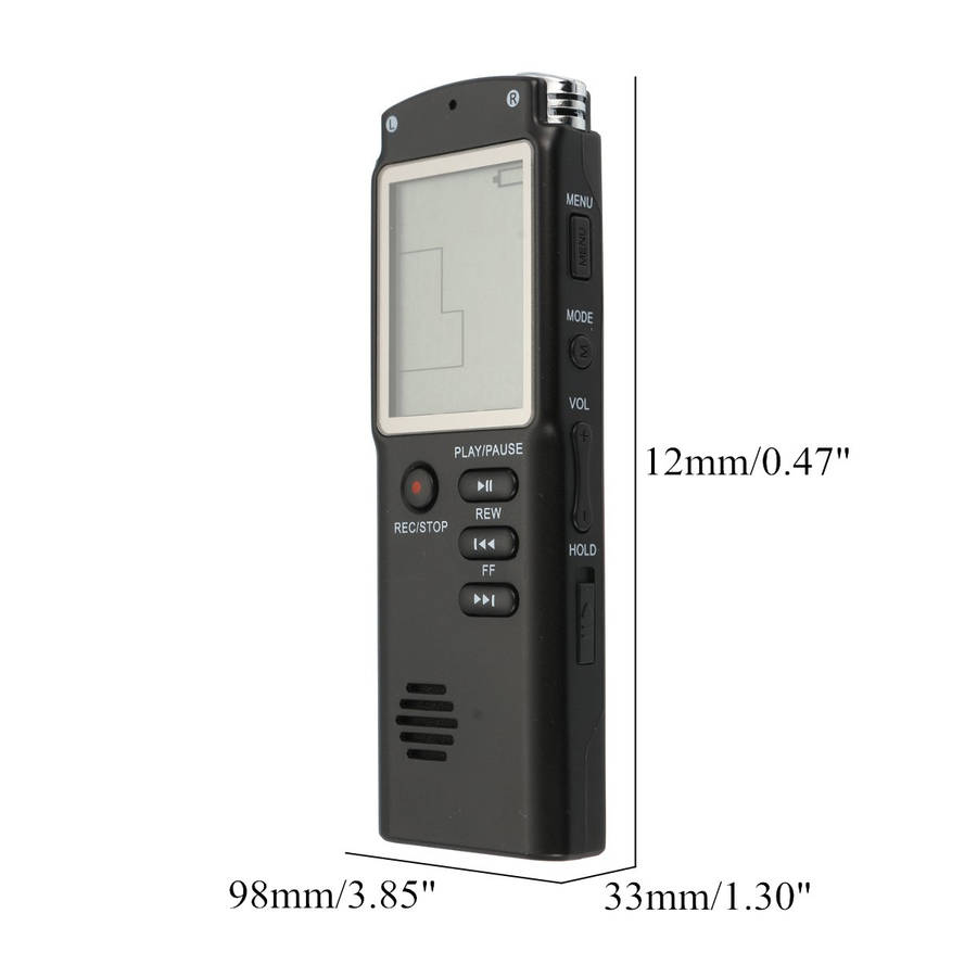 8GB 16GB Rechargeable USB Digital Audio Voice Recorder Dictaphone MP3 Player - 0.14kg