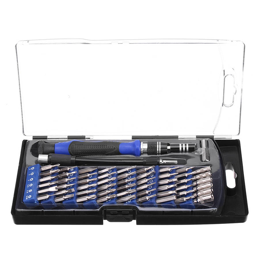 75 in 1 Screwdriver Socket Bit Set Kit + PC Phone Repair Opening Tool Kit Ruler Tongs Tweezers Remov