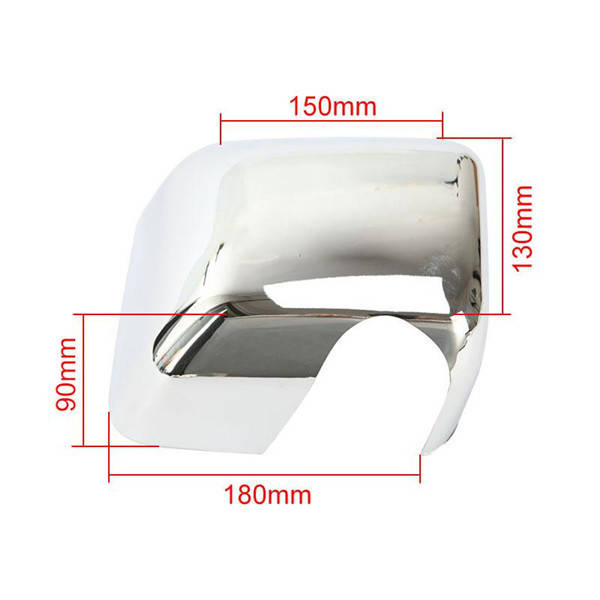 2pcs Chrome Car Rear View Mirrors Shell Trims for Jeep Wrangler JK 07-16