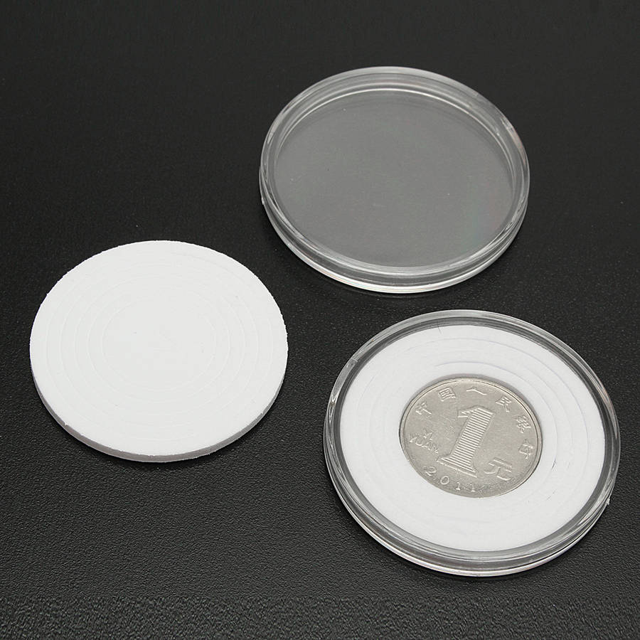 20pcs Round Coins Capsules Holders Portable Storage Box Cases Box Container Display