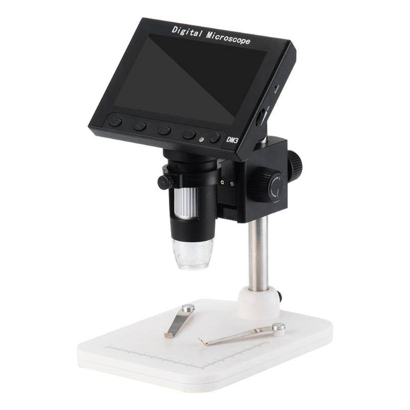 DM3 1000X USB 4.3 inch Electronic Microscope LCD Digital Video Microscope Camera HD OLED Magnifying