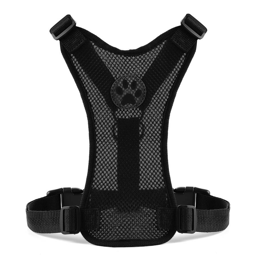Size M Air Mesh Dog Car Seat Belt Adjustable Harness with Clip Lead Pet Travel