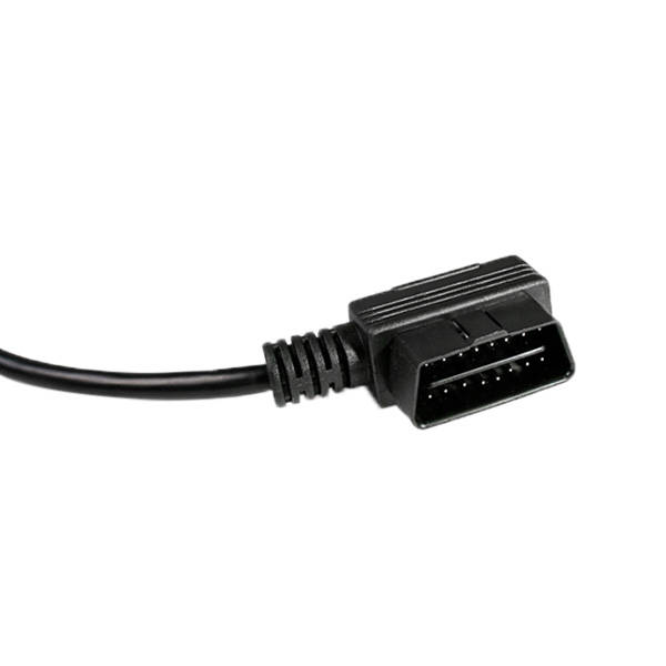 L-Type 16Pin OBD2 Extension Cable One with Two 90 Degree Elbow Adapter Cable 