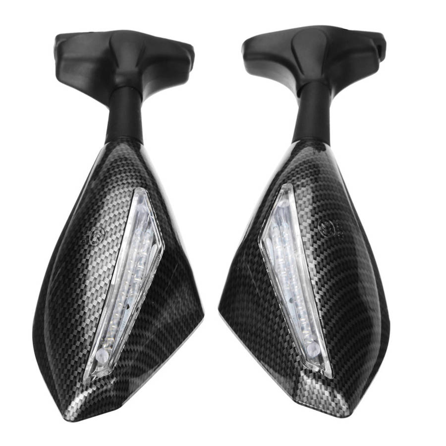 Motorcycle Rearview Mirrors With LED Turn Signal Light For KAWASAKI NINJA 65