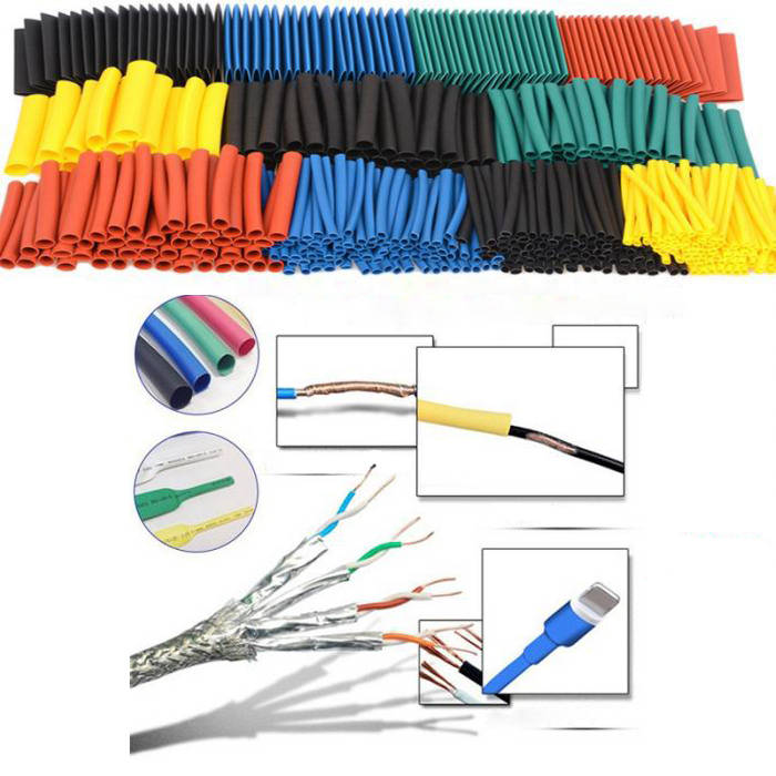 164Pcs Polyolefin Shrinking Assorted Heat Shrink Tube Wire Cable Insulated S