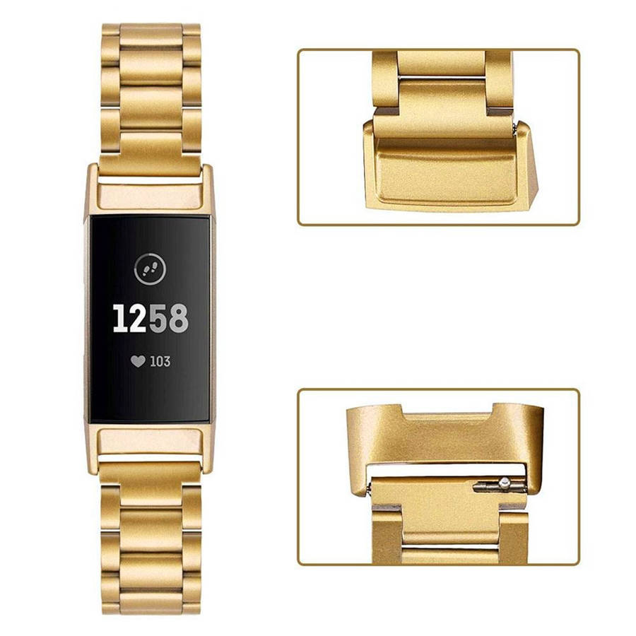 Stainless Steel Watch Band Metal Strap Replacement for Fitbit Charge 3