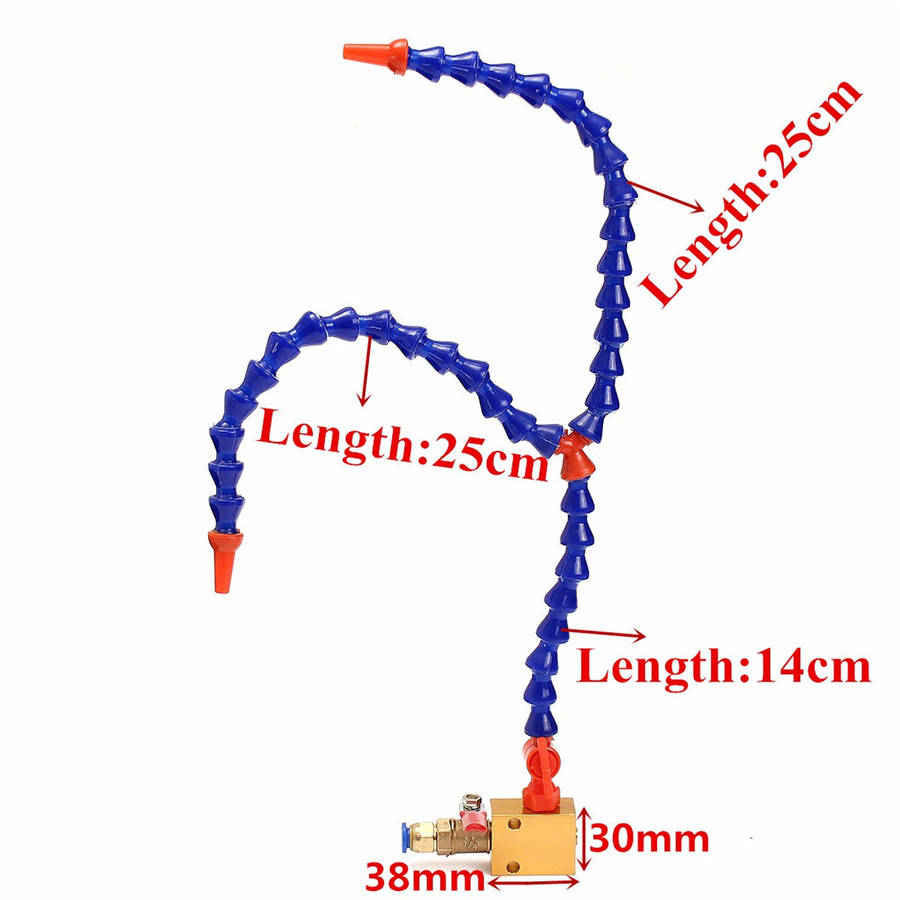 Bidirection Mist Coolant Lubrication Spray System for 8mm Air Pipe CNC Lathe Machine