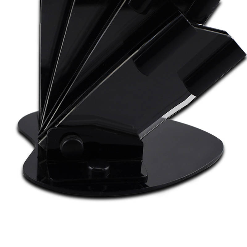 MYVIT Acrylic Black Knife Holder for 3" 4" 5" 6" Knife + Peeler Knife Blocks Stand For Ceramic Knife