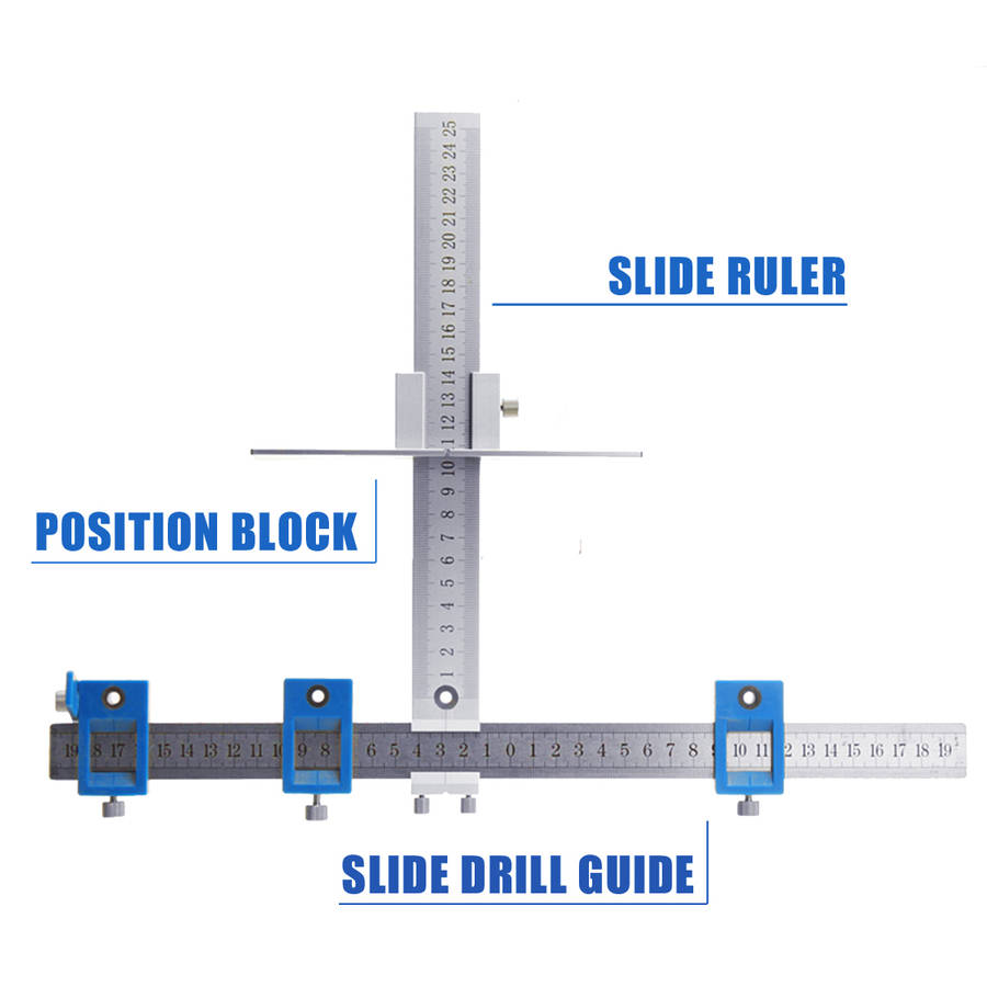 Aluminum Position Cabinet Hardware Jig Drill Guide for Woodworking