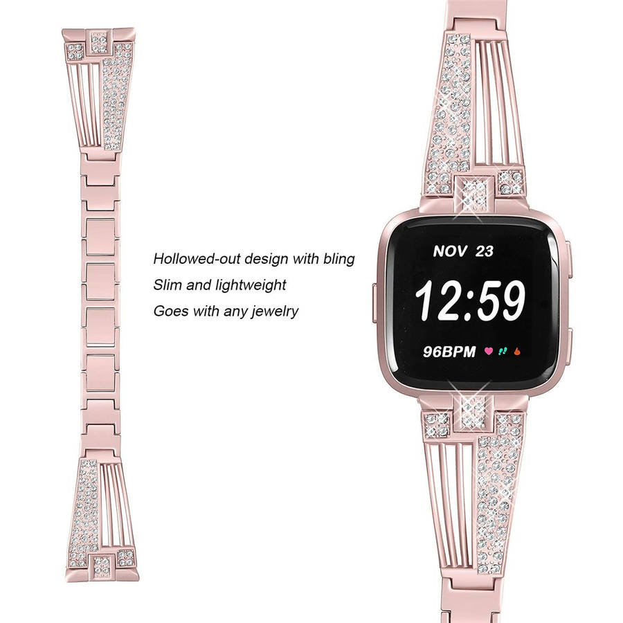 KALOAD Stainless Steel Replacement Watch Bracelet Band Strap Wristband For Fitbit Versa Smart Watch c8680eab-1ca2-4d55-a9cb-17c698f20405.jpg