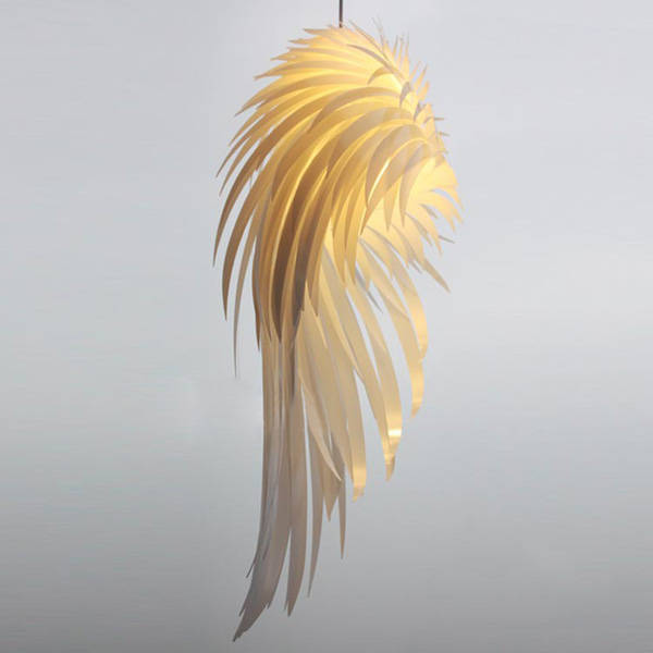 Modern Pendant Light Romantic Angel Wing Feather Bedroom Living Room Lamparas Lustre Hanging Lamp