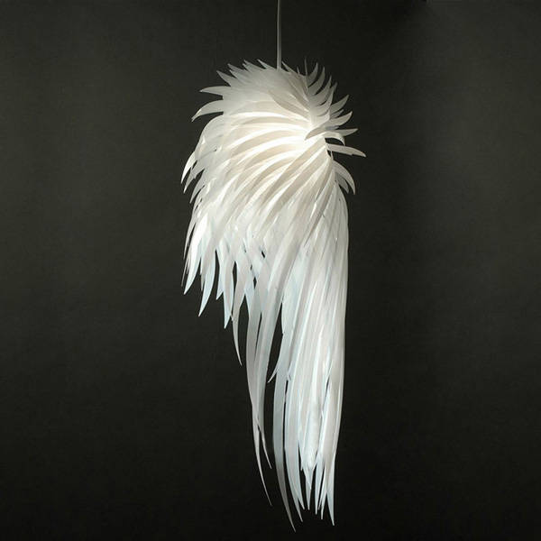 Modern Pendant Light Romantic Angel Wing Feather Bedroom Living Room Lamparas Lustre Hanging Lamp