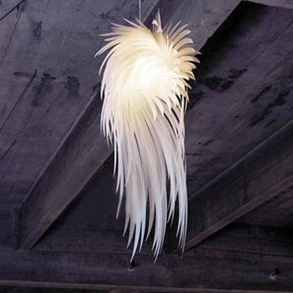Modern Pendant Light Romantic Angel Wing Feather Bedroom Living Room Lamparas Lustre Hanging Lamp