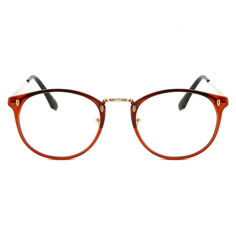 Women Men Casual Metal Frame Optical Glasses Ground Fashion Blue Light Blocking Glasses