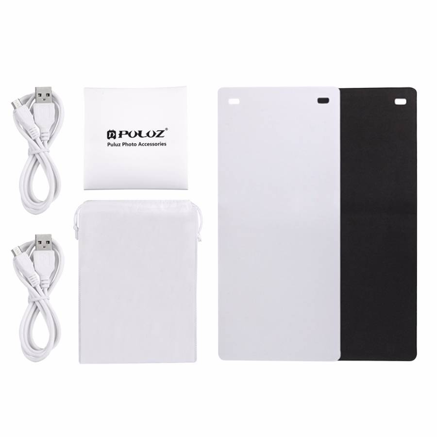 PULUZ PU5022 Portable 8 Inch LED Panels Folding Photo Light Lighting Studio Shooting Tent Box