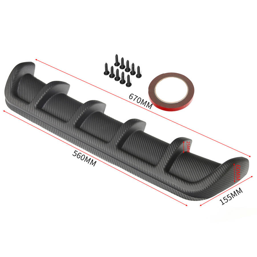 Shark Style Curved Protector Bumper Lip Diffuser