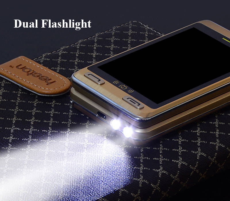 TKEXUN G10+ Flip Analog TV 6500mAh 4.0 Inch Dual Touch Screen Dual Flashlight Dual SIM Feature