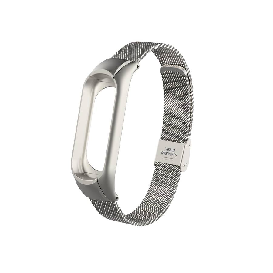 Xiaomi Mi Band 3 Smart Watch Metal Strap Screwless Buckle Stainless Steel Replacement Wristband