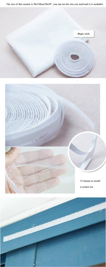 59x59 Inch Anti Mosquito Pest Curtain Net Mesh Screen Curtain Protector