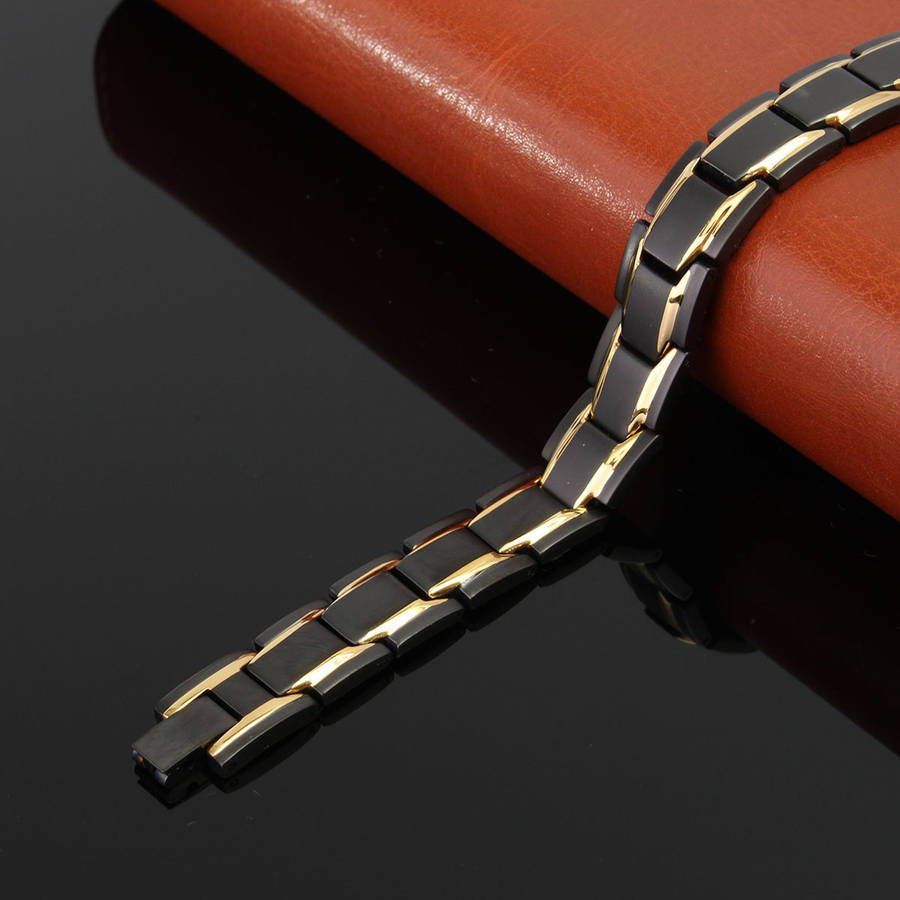Black 316L Titanium Health Magnetic Bracelet Jewelry For Man
