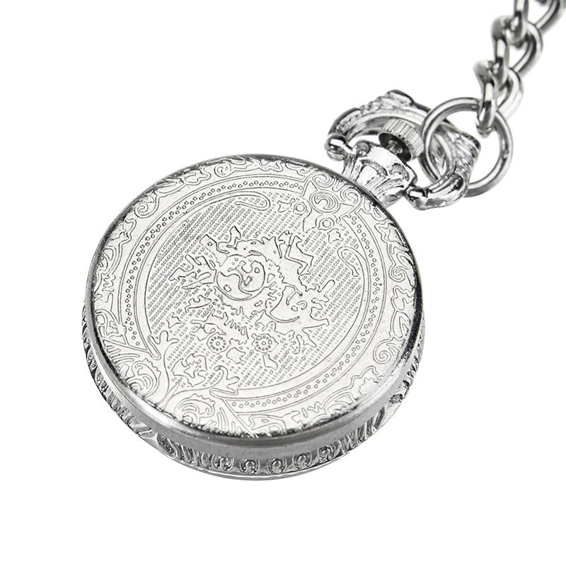 Nurse Silver White Dial Quartz Pocket Watch