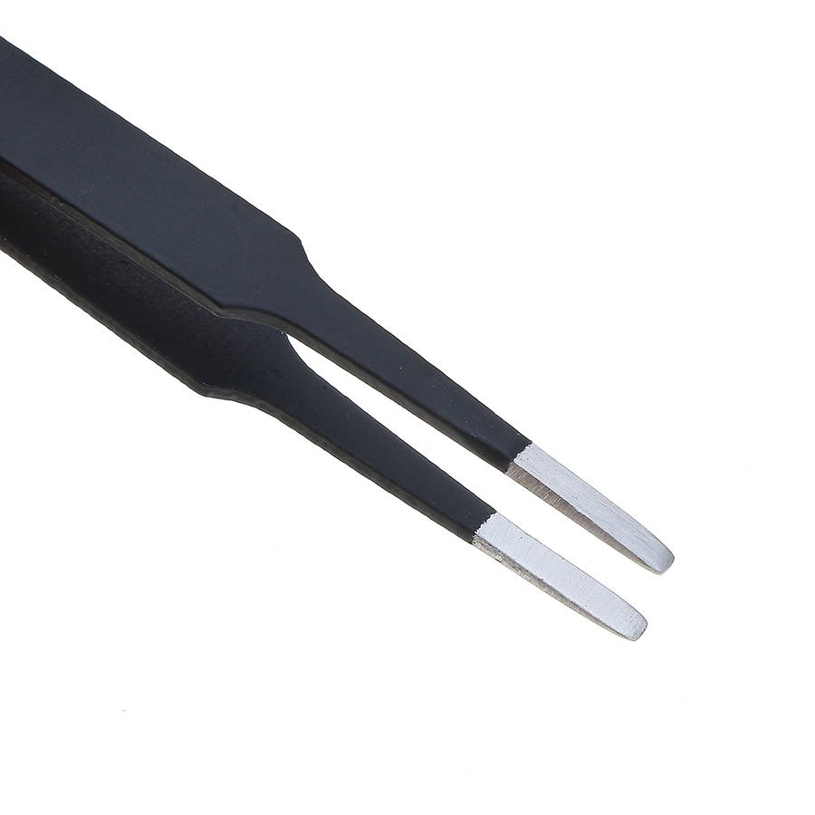 9 Pcs ESD Tweezer Anti-static Stainless Steel Precision Tweezers for Electronics