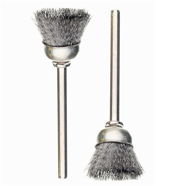 36pcs 3.175mm Shank Copper Steel Wire Polishing Wheel Brush for Dremel