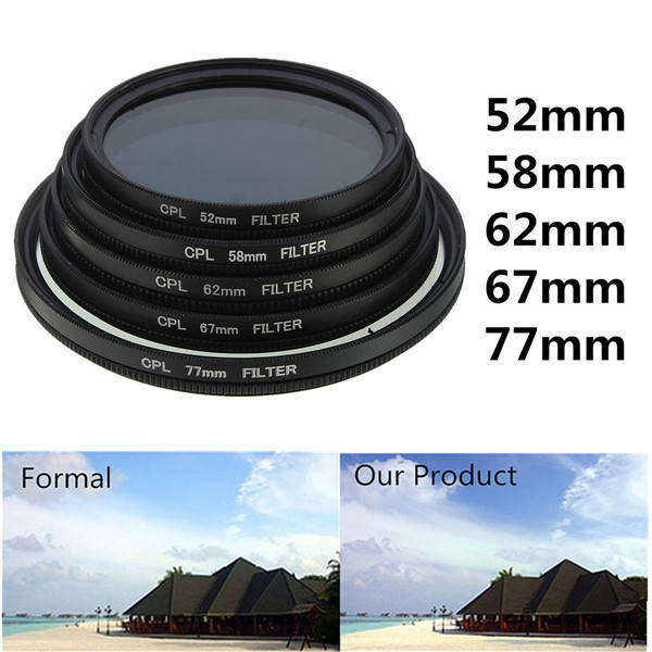 52mm-77mm Digital CPL Circular Polarizer Polarizing Lens Filter CPL Polarizer for Canon