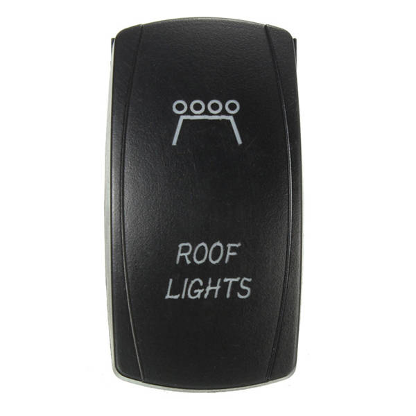 5 Pin Waterproof 12V 24V 20A Bar Rocker Toggle Switch Blue LED Light Car Boat (STYLE: 3)