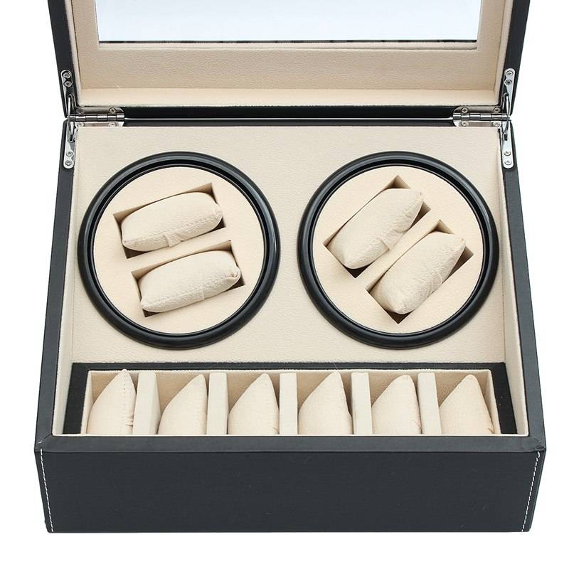 Luxury PU Leather Automatic 4+6 Watch Display Box Luxury PU Leather Automatic 4+6 Watch Display Box