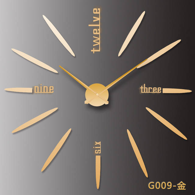 Creative Personality Simple Fashion Wall Clock 3d Acrylic Mirror Wall Stickers Clock Living Room Diy Wall Clock