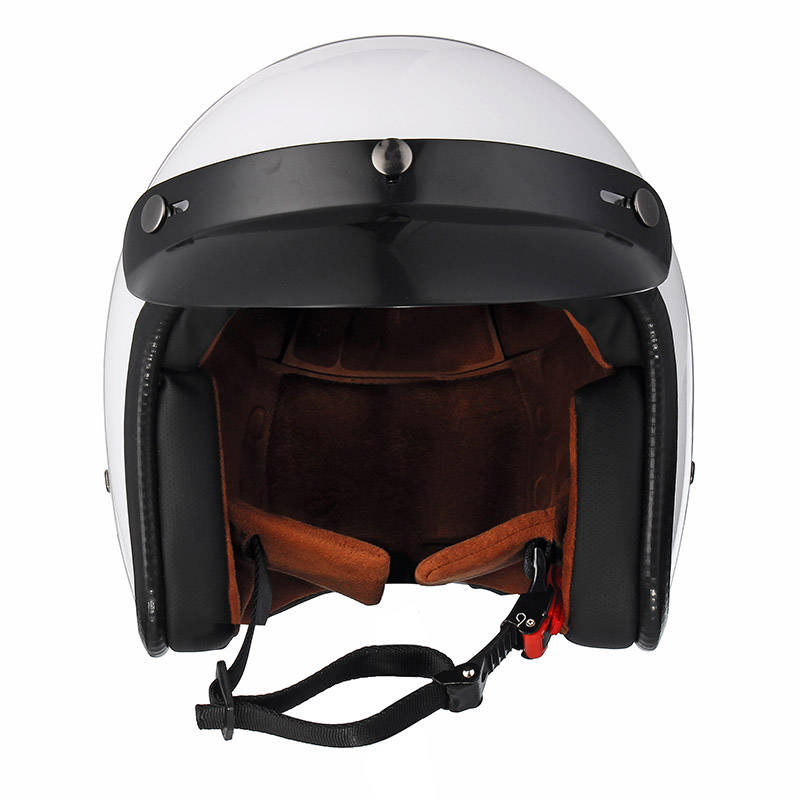 White ABS Motorcycle Vintage Helmet Open Face For Harley