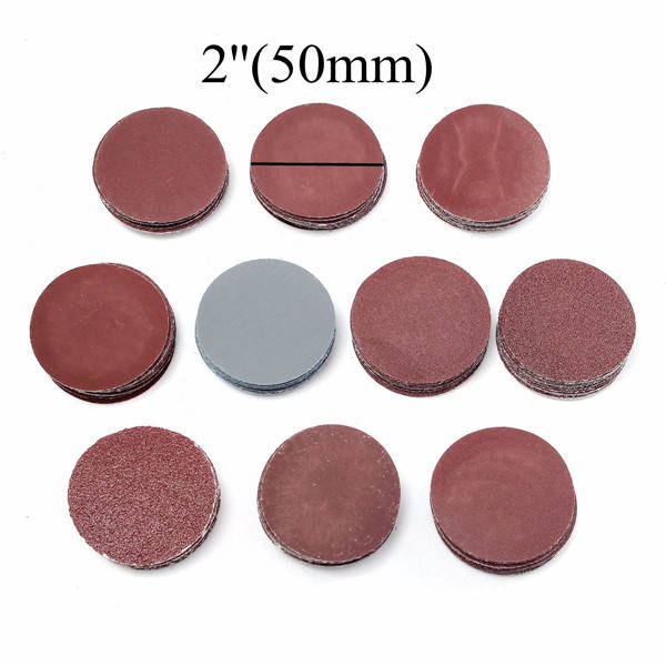 100pcs 2 Inch 50mm Sander Disc 80 to 3000 Grit Sanding Polishing Pad