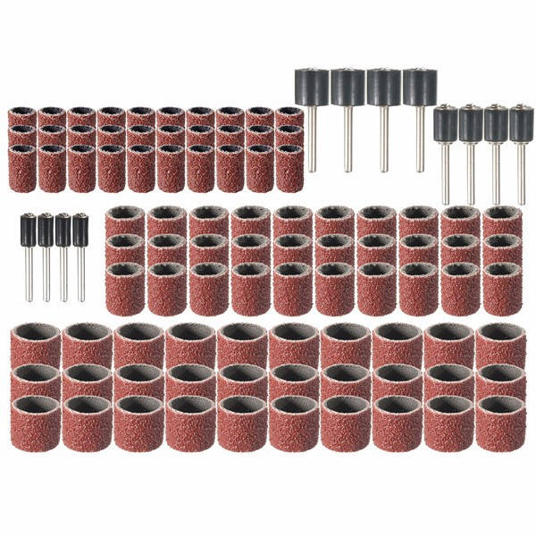 102pcs 80 Grit Sanding Drum Kit with Sanding and Grinding Guide Attachment Locator Positioner