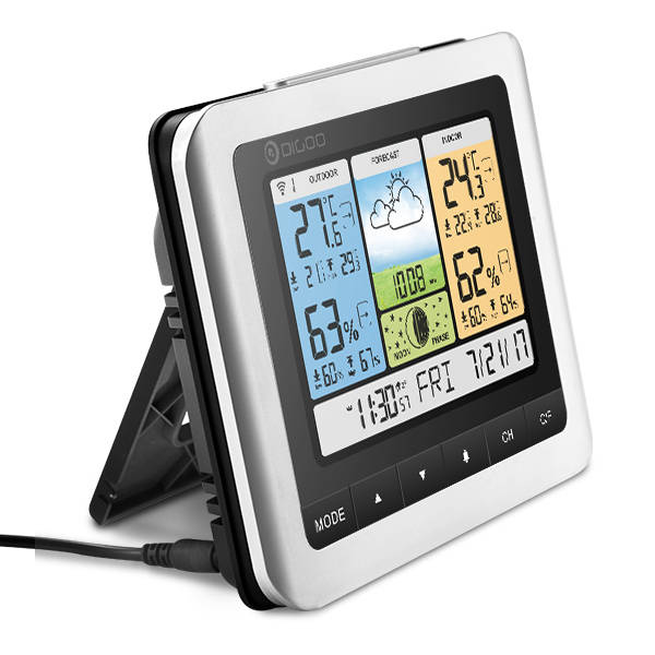 Weather Station Home Thermometer USB Outdoor Forecast Sensor Clock DIGOO DG-TH8888Pro