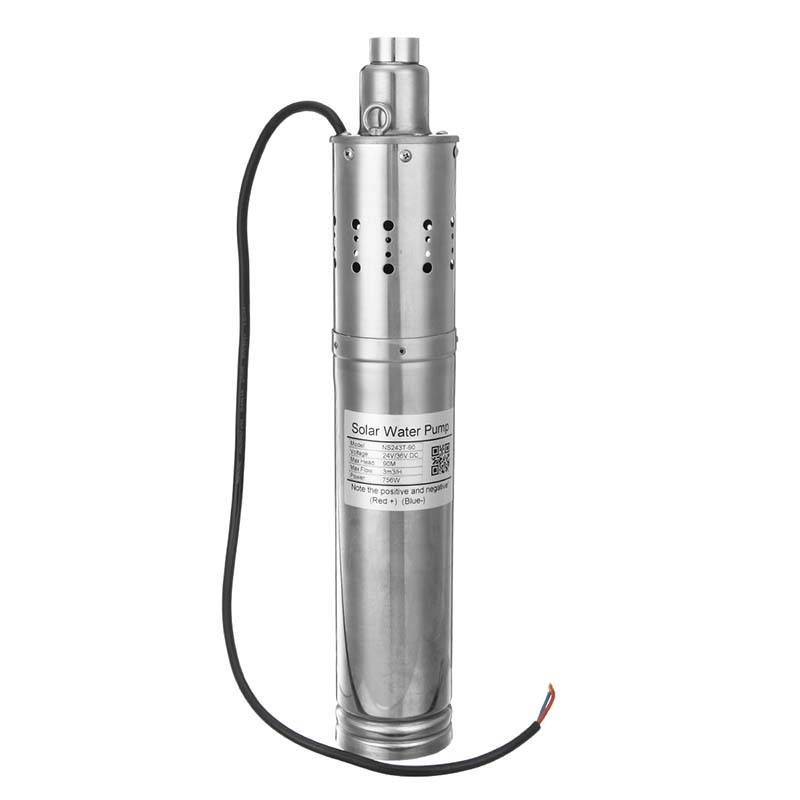 DC 24V 36V Solar Water Pump DC Submersible Pump 60M 70M 90M Deep Well Steel