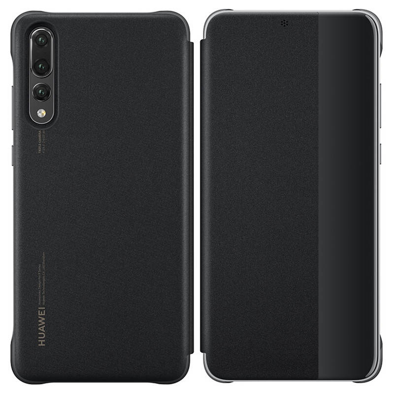 Bakeey Smart View PU Leather + PC Flip Cover Protective Case... (COLOR: BLACK | MODEL: HUAWEIP20PRO)