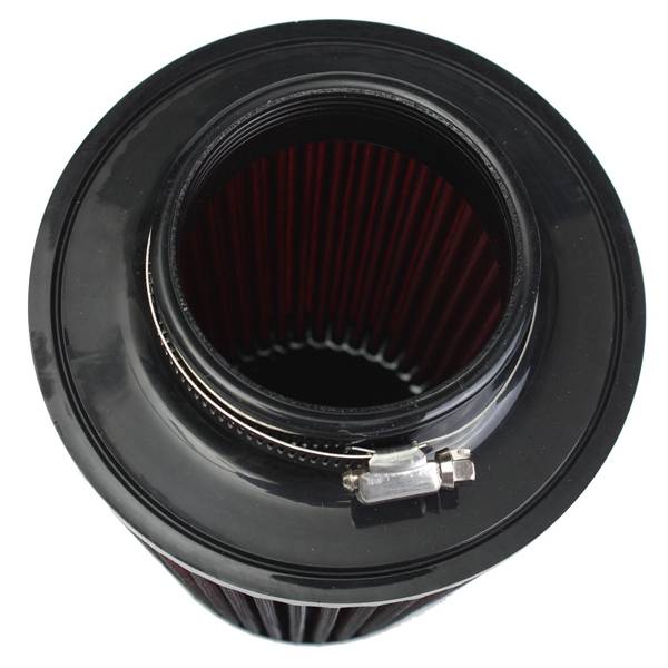 High Flow Car Cold Air Intake Filter Tapered Cone Cold Air Cleaner 3 Inches Red