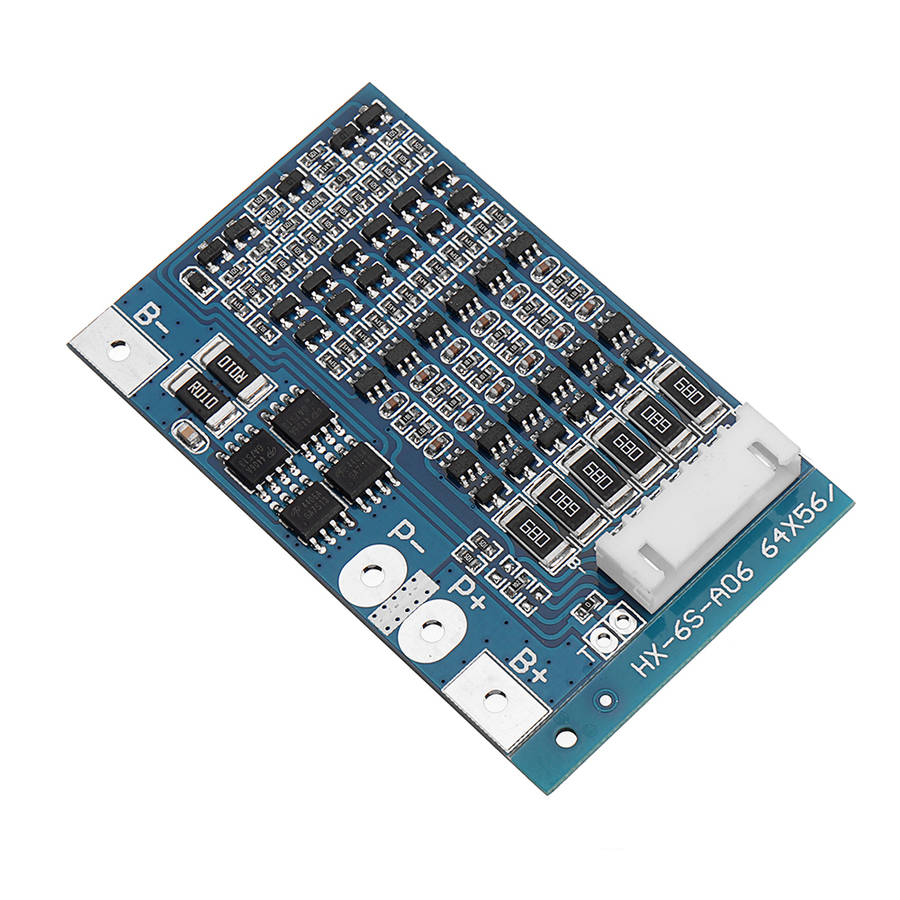 6S 22.2V Li-ion 18650 Lithium Battery BMS Charger Protection Board With Balance Integrated Circuits