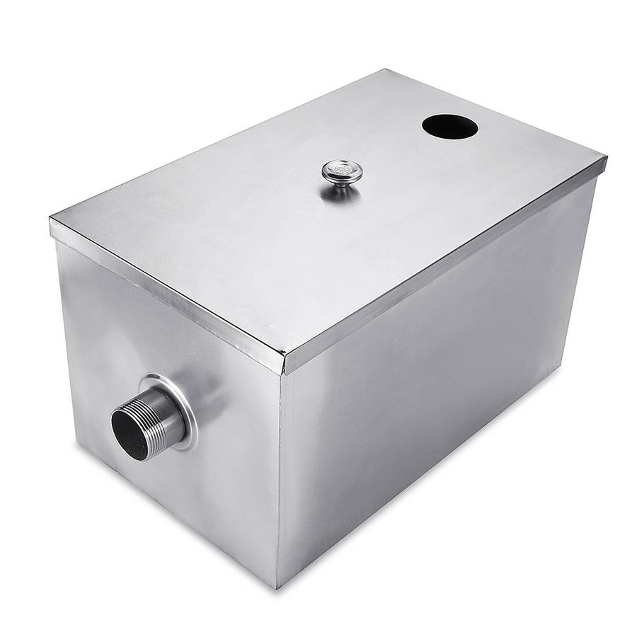 5GPM Stainless Steel Grease Trap Interceptor Set Restaurant For Kitchen Wastewater