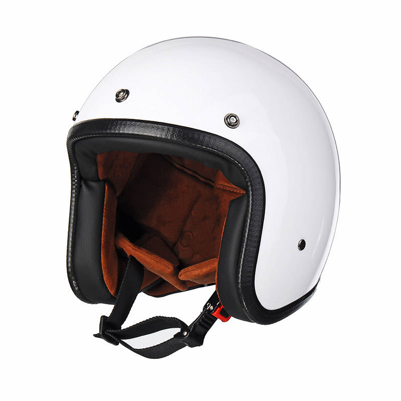 White ABS Motorcycle Vintage Helmet Open Face For Harley