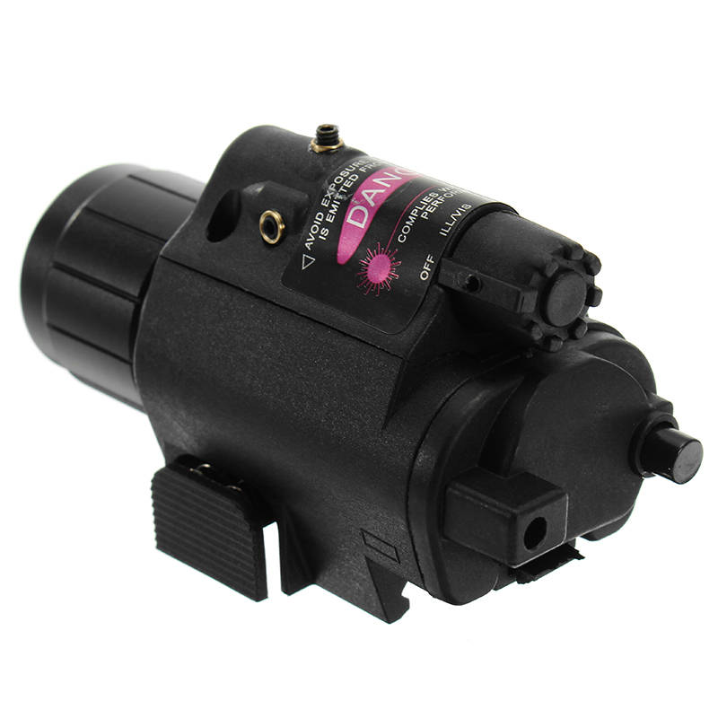 Red Laser Sight Dot Scope 3W LED Flashlight Combo Tactical Picatinny 20mm Rail Mount