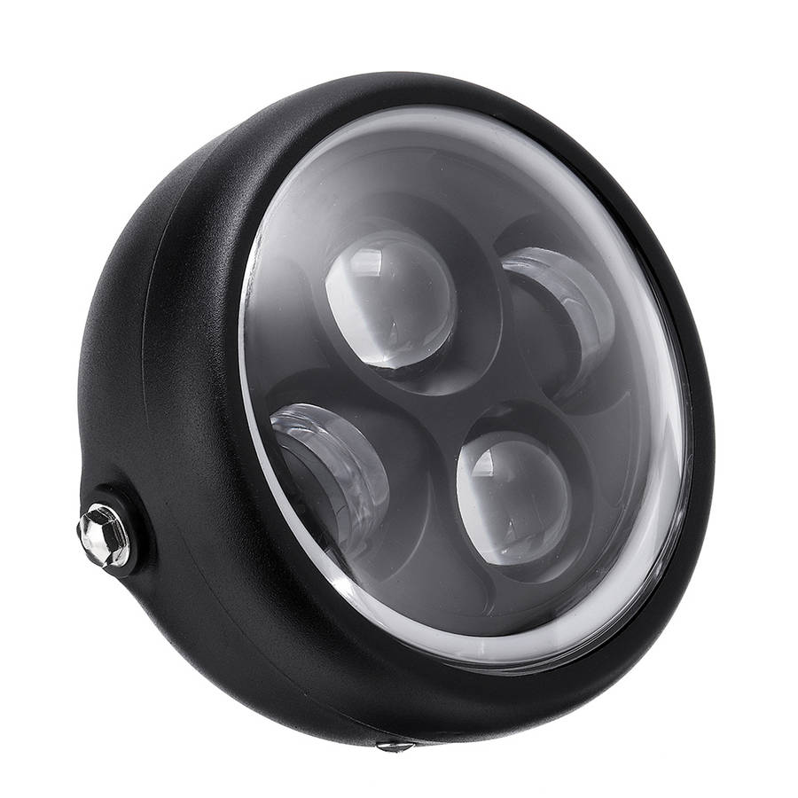 12-60V 35W Motorcycle Modified LED Headlights Retro Front Metal Headlight For GN125