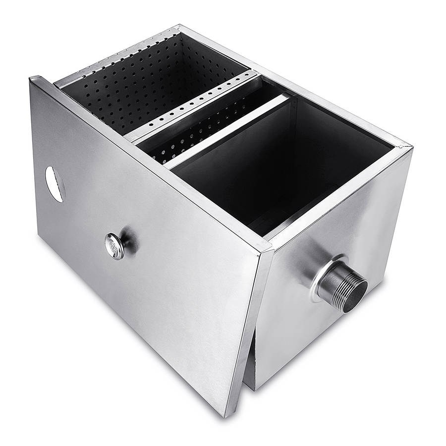 5GPM Stainless Steel Grease Trap Interceptor Set Restaurant For Kitchen Wastewater