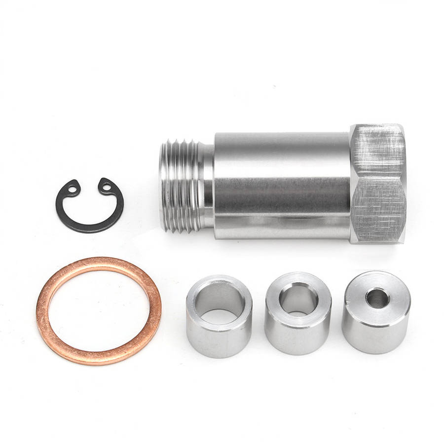 M18x1.5 O2 Oxygen Sensor Adapter CEL Fix Restrictor Fitting With Adjustable Gas Flow Inserts