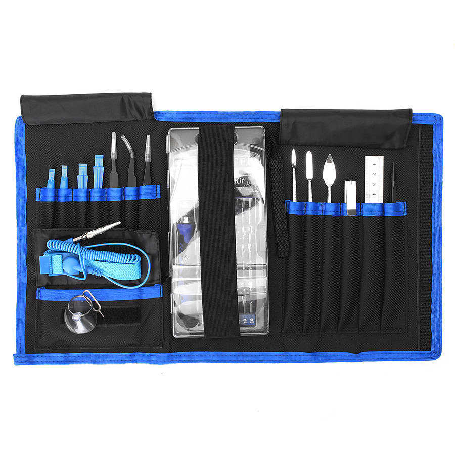 75 in 1 Screwdriver Socket Bit Set Kit + PC Phone Repair Opening Tool Kit Ruler Tongs Tweezers Remov