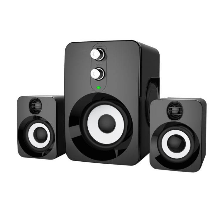 2.1 Stereo Speaker USB 3.5mm Aux Heavy Bass For Mobile Phone Computer Laptop  (COLOR: BLACK)