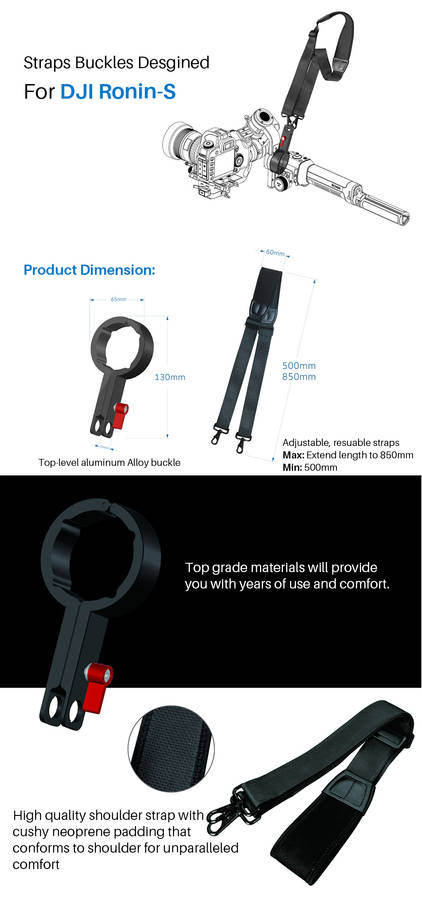 AgimbalGear Hang Straps Buckles Hand Free Release Strap Belt for Dji Ronin S Gimbal - 0.29kg