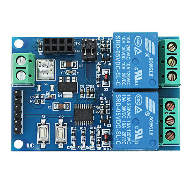 5V ESP8266 Dual WiFi Relay Module Internet Of Things Smart Home Mobile APP Remote Switch - 0.04kg