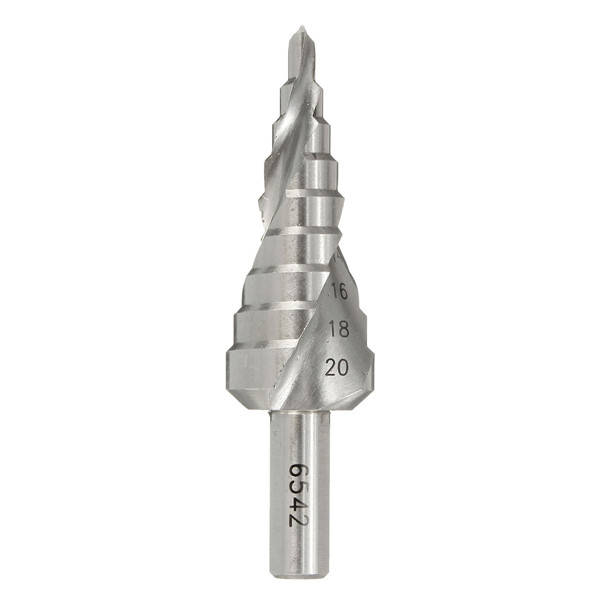 4-12/20/32mm HSS Hex Shank Spiral Groove Step Cone Drill